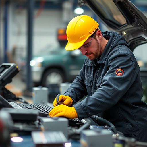 auto technician working