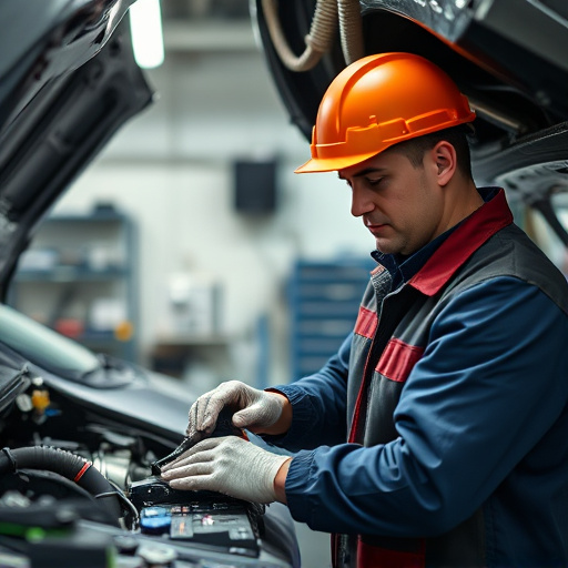 auto technician working