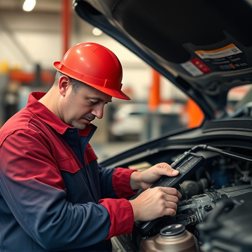 auto technician working