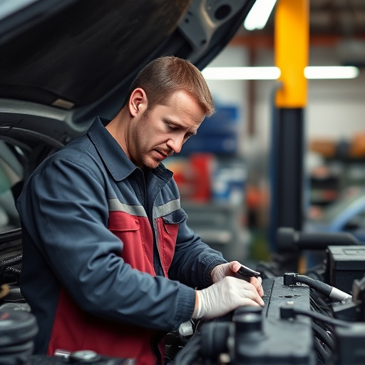 auto technician working
