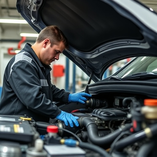 auto technician working