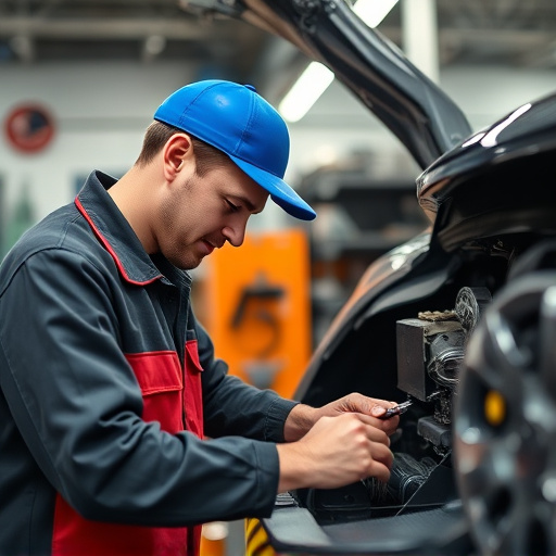 auto technician working