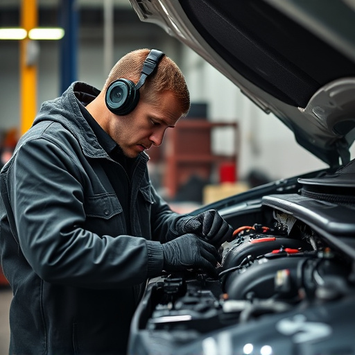 auto technician working