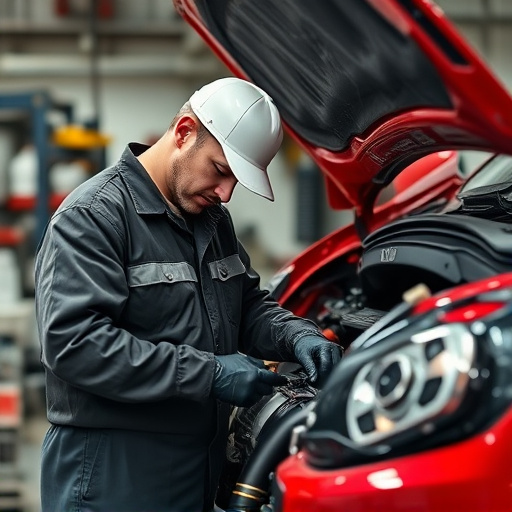 auto technician working