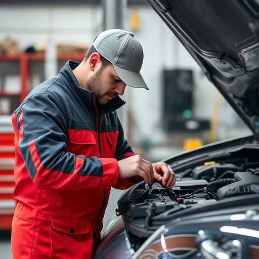 auto technician working