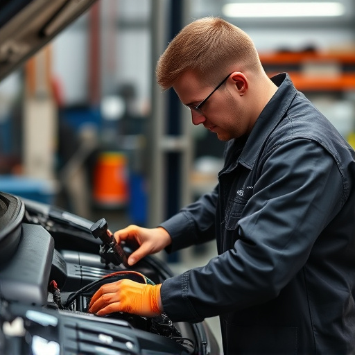 auto technician working