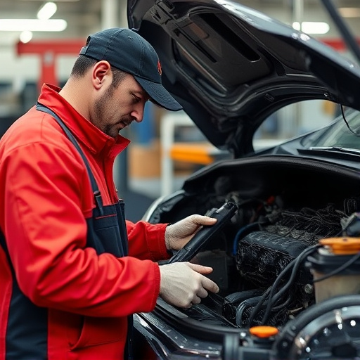 auto technician working