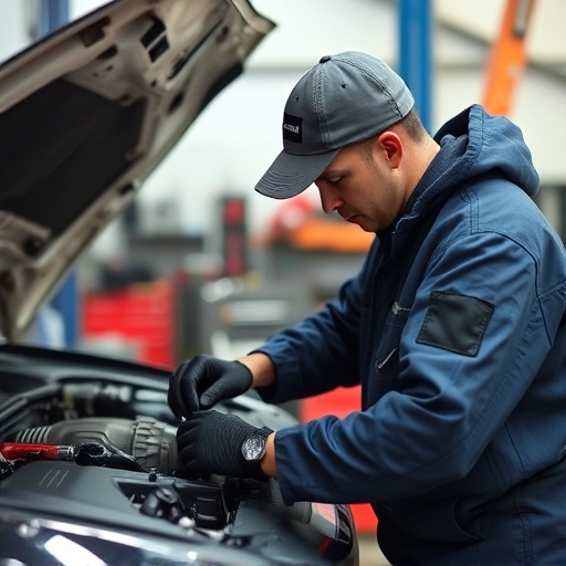 auto technician working