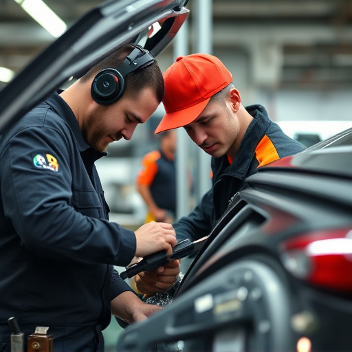 auto technician working
