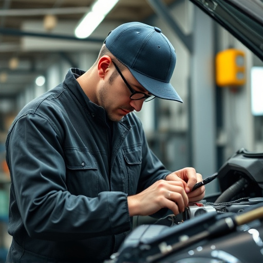 auto technician working