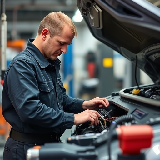 auto technician working