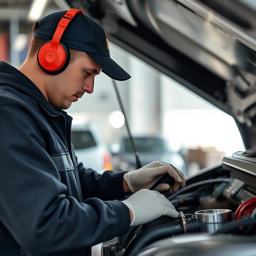 auto technician working