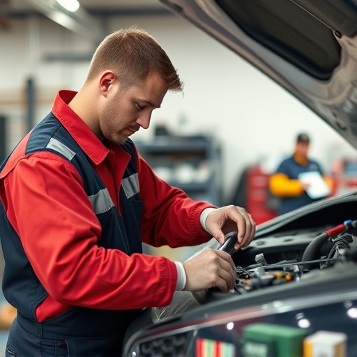 auto technician working