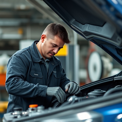auto technician working