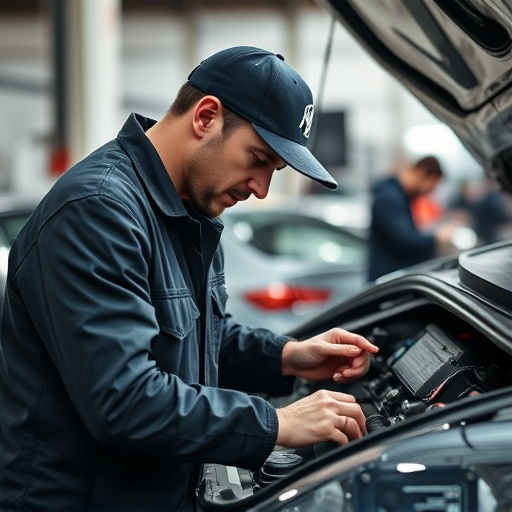 auto technician working