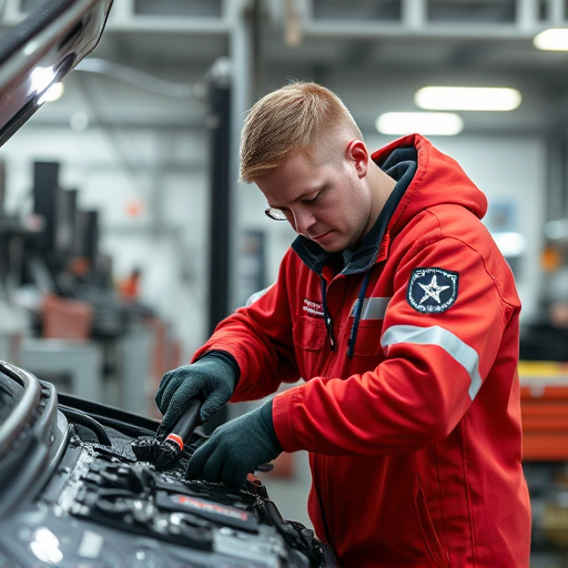 auto technician working