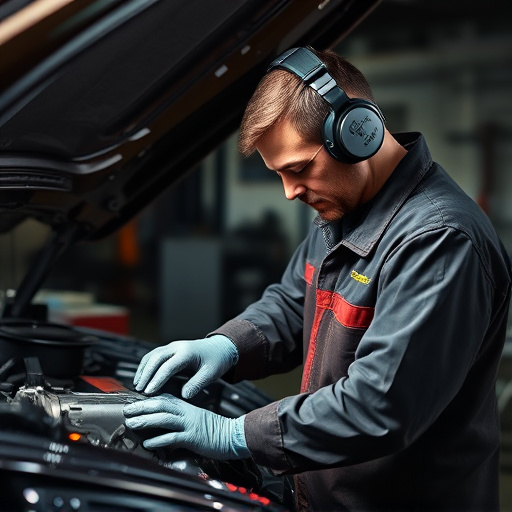 auto technician working