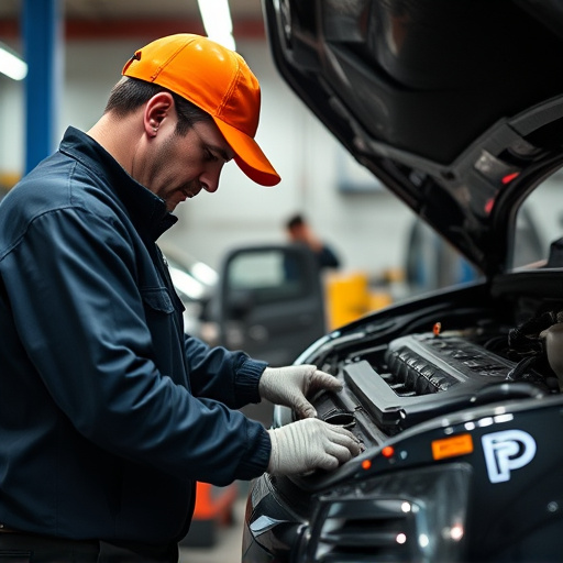 auto technician working