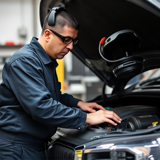 auto technician working