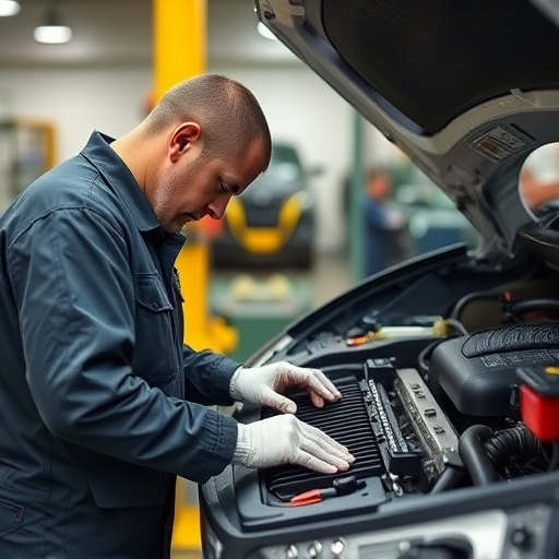 auto technician working
