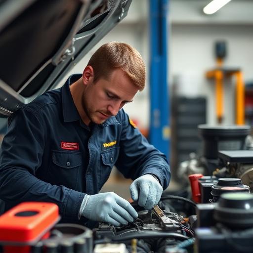 auto technician working