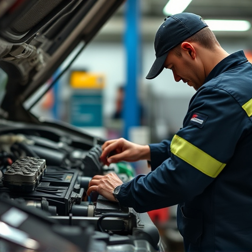 auto technician working