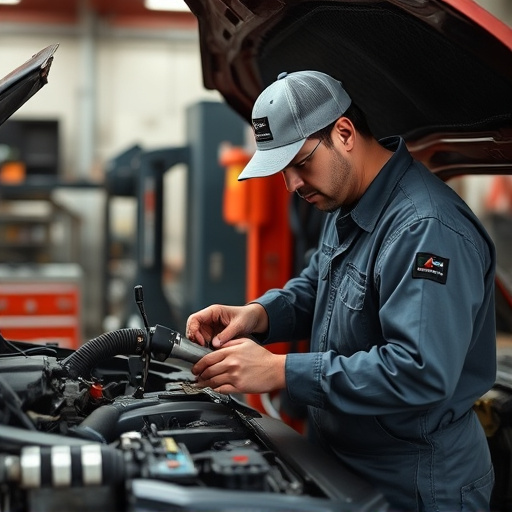 auto technician working