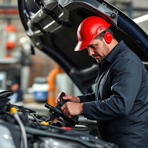 auto technician working