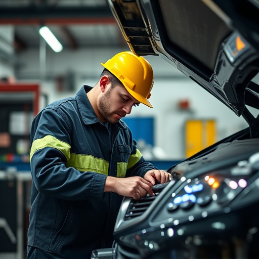 auto technician working