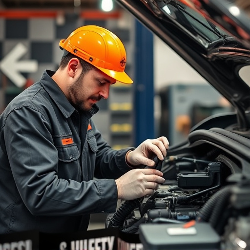 auto technician working