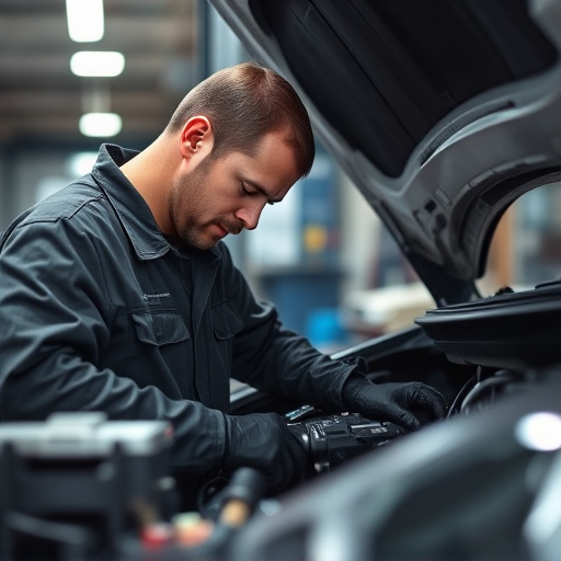 auto technician working