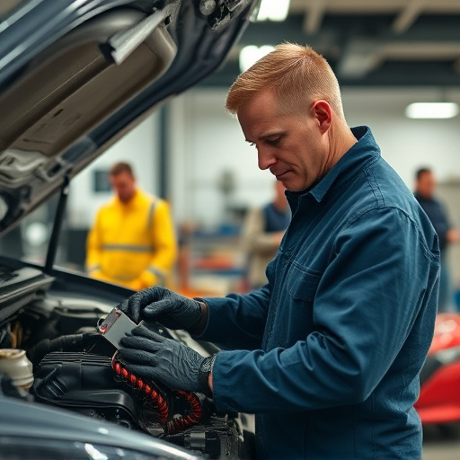 auto technician working