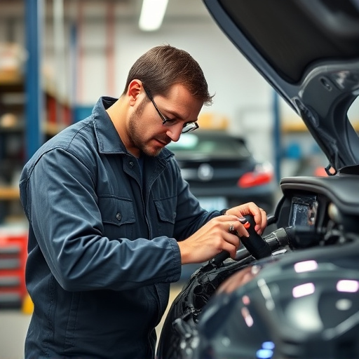 auto technician working