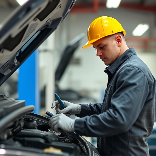 auto technician working