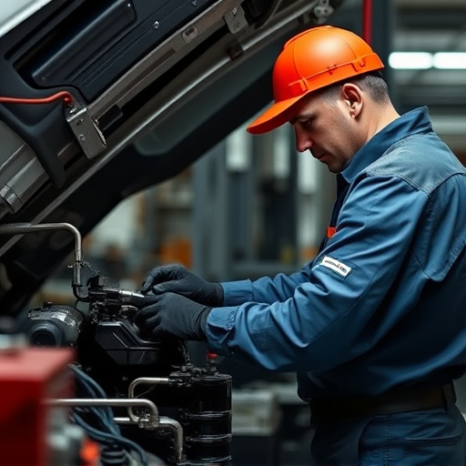 auto technician working