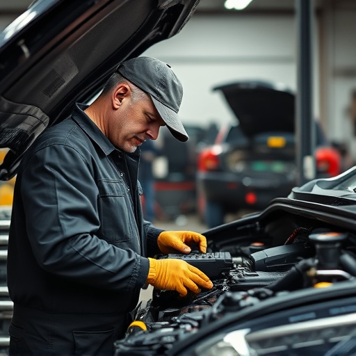 auto technician working