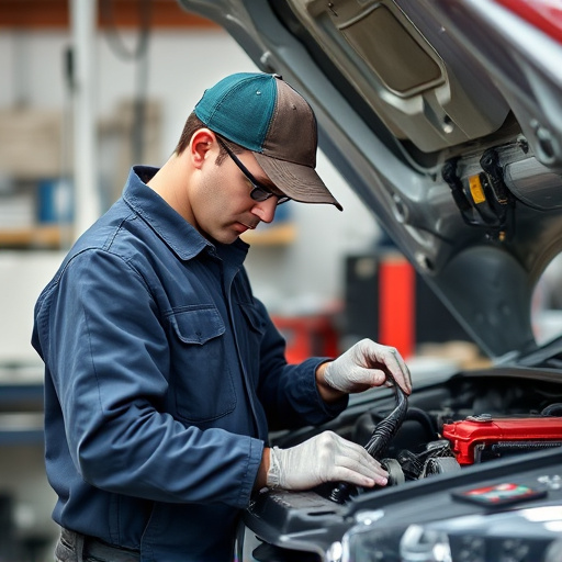 auto technician working