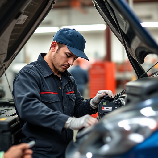 auto technician working