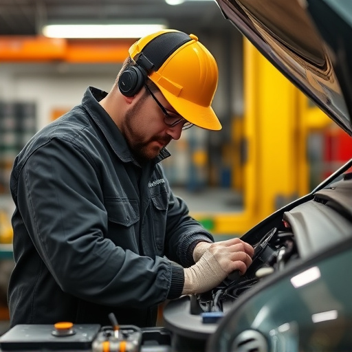 auto technician working