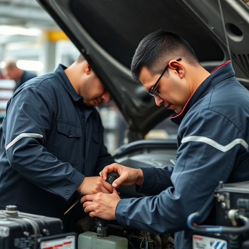 auto technician working