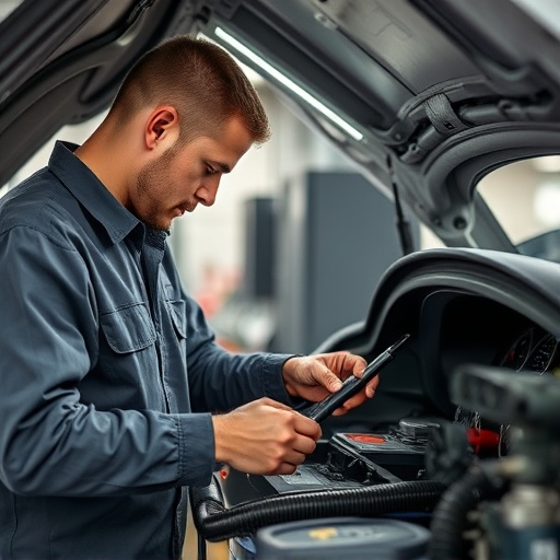 auto technician working