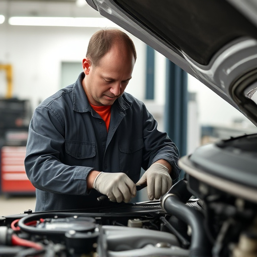 auto technician working