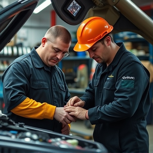 auto technician working