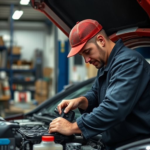 auto technician working