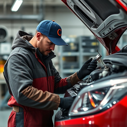 auto technician working