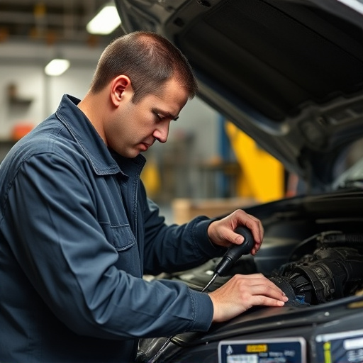 auto technician working