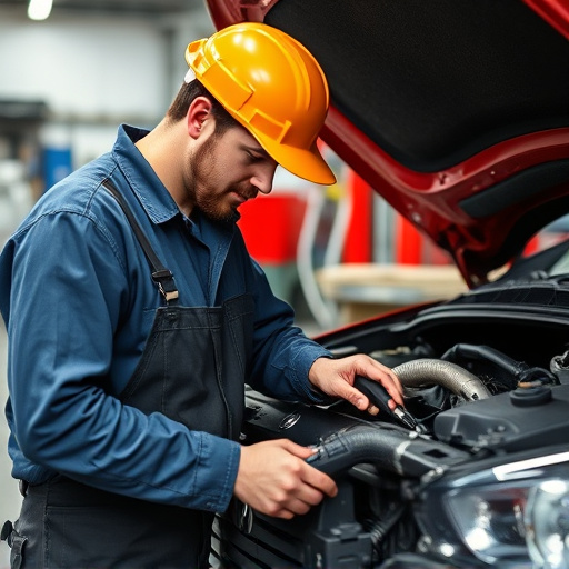 auto technician working