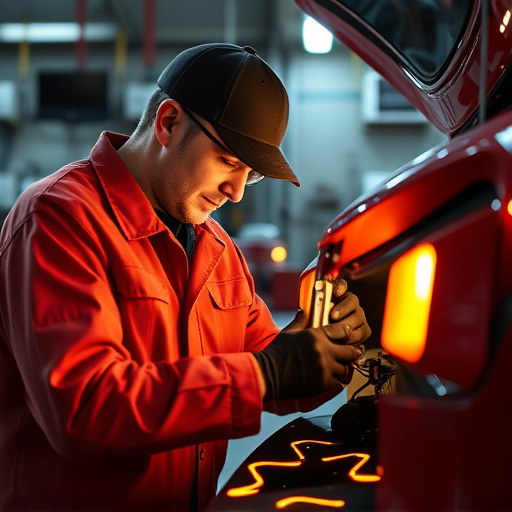 auto technician working