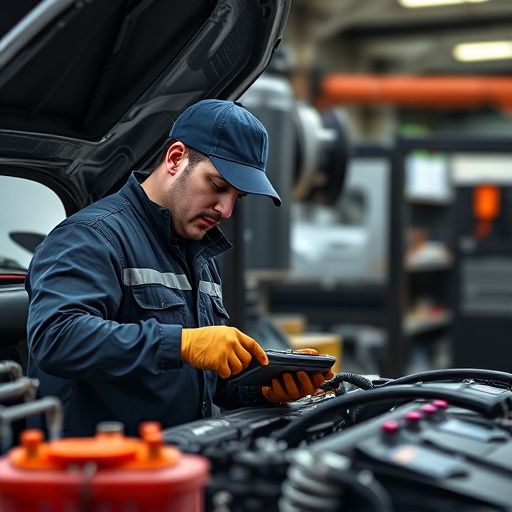 auto technician working