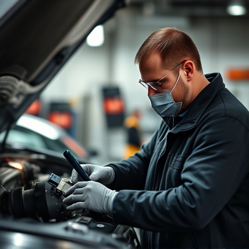 auto technician working